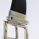 PRADA Belt Leather 35.4"" Black Silver Auth ac3838-15