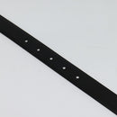 PRADA Belt Leather 35.4"" Black Silver Auth ac3838-6