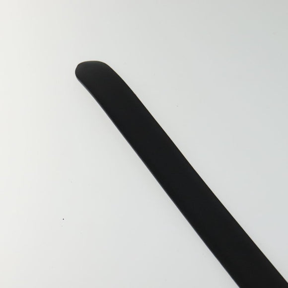 PRADA Belt Leather 35.4"" Black Silver Auth ac3838