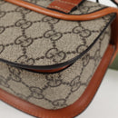 GUCCI GG Supreme Bamboo 1947 Horsebit Waist bag PVC Beige 681137 Auth ac3847M-21