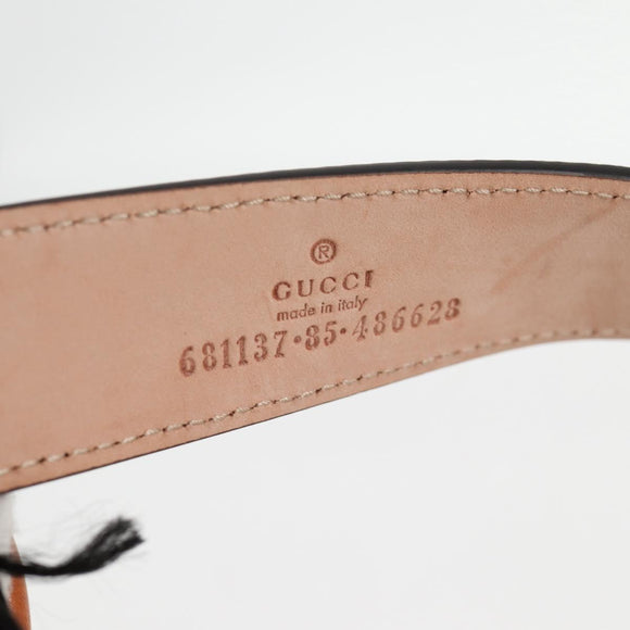 GUCCI GG Supreme Bamboo 1947 Horsebit Waist bag PVC Beige 681137 Auth ac3847M