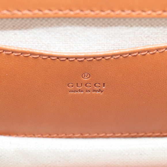 GUCCI GG Supreme Bamboo 1947 Horsebit Waist bag PVC Beige 681137 Auth ac3847M