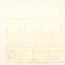 HERMES Carre 90 Scarf ""CHEVAL DE MER"" Silk Cream Auth ac3849-17