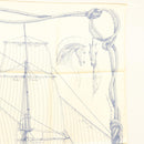 HERMES Carre 90 Scarf ""CHEVAL DE MER"" Silk Cream Auth ac3849-4