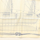 HERMES Carre 90 Scarf ""CHEVAL DE MER"" Silk Cream Auth ac3849-9