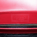 VERSACE Hand Bag Leather Red Gold Auth ac3851V-18