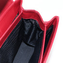 VERSACE Hand Bag Leather Red Gold Auth ac3851V-19