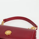 VERSACE Hand Bag Leather Red Gold Auth ac3851V-8