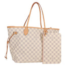 LOUIS VUITTON Damier Azur Neverfull MM Tote Bag N41605 LV Auth ac3855V-1