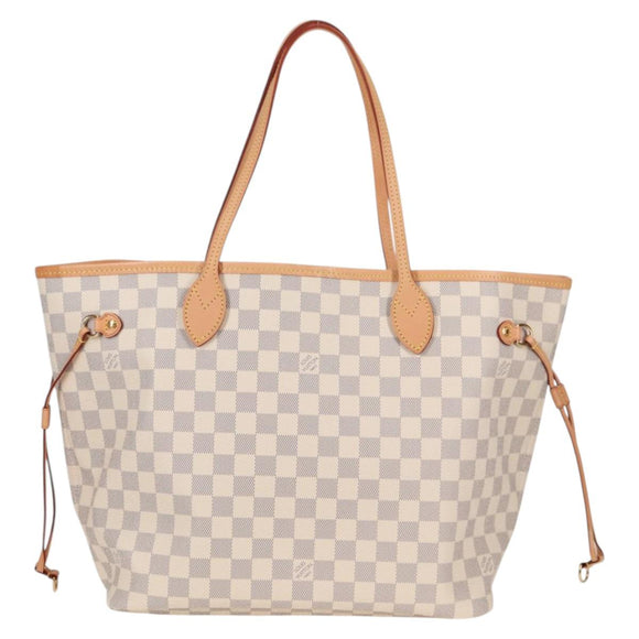 LOUIS VUITTON Damier Azur Neverfull MM Tote Bag N41605 LV Auth ac3855V