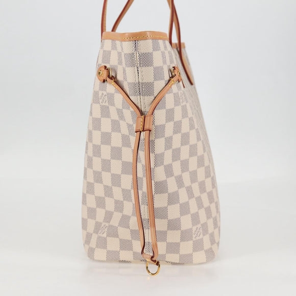 LOUIS VUITTON Damier Azur Neverfull MM Tote Bag N41605 LV Auth ac3855V