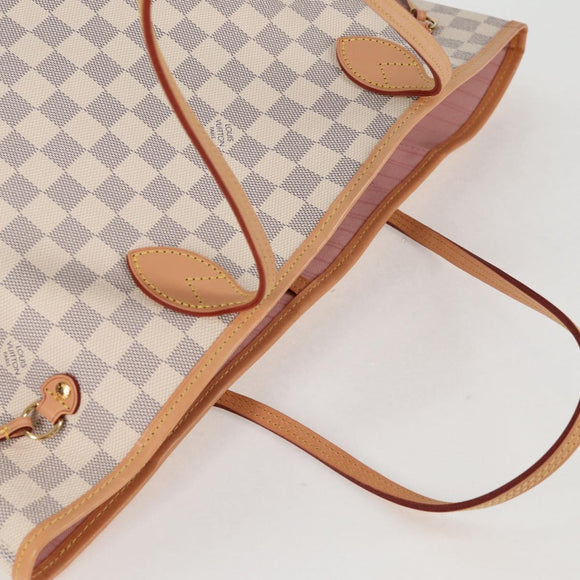 LOUIS VUITTON Damier Azur Neverfull MM Tote Bag N41605 LV Auth ac3855V