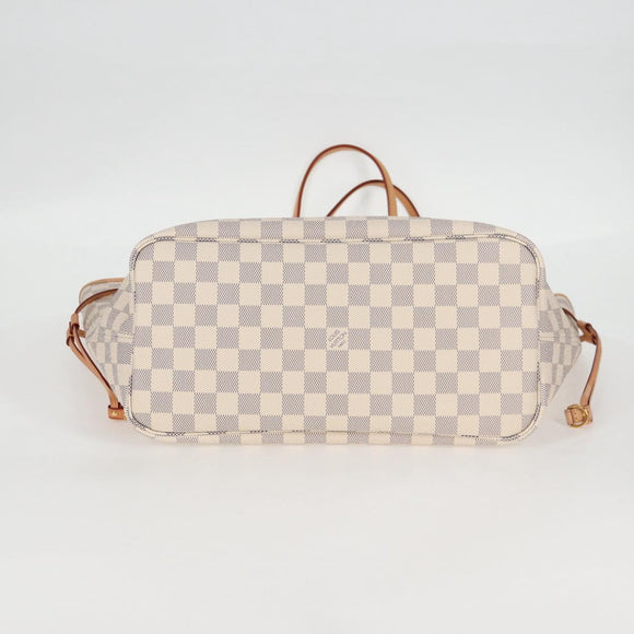 LOUIS VUITTON Damier Azur Neverfull MM Tote Bag N41605 LV Auth ac3855V