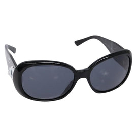 CHANEL Sunglasses Plastic Black CC Auth ac3857