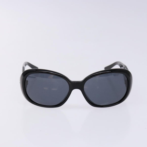 CHANEL Sunglasses Plastic Black CC Auth ac3857