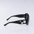 CHANEL Sunglasses Plastic Black CC Auth ac3857-5