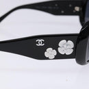CHANEL Sunglasses Plastic Black CC Auth ac3857-8