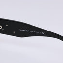 CHANEL Sunglasses Plastic Black CC Auth ac3857-9