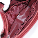 CARTIER Must Line Clutch Bag Leather Bordeaux Gold Auth ac3860-10