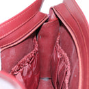 CARTIER Must Line Clutch Bag Leather Bordeaux Gold Auth ac3860-11