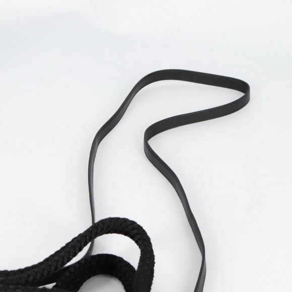 BALENCIAGA Ibiza Small Shoulder Bag Nylon Black Silver 695612 Auth ac3862M