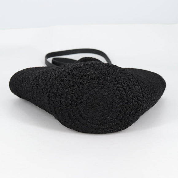 BALENCIAGA Ibiza Small Shoulder Bag Nylon Black Silver 695612 Auth ac3862M