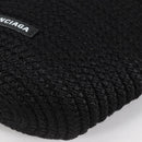 BALENCIAGA Ibiza Small Shoulder Bag Nylon Black Silver 695612 Auth ac3862M-16