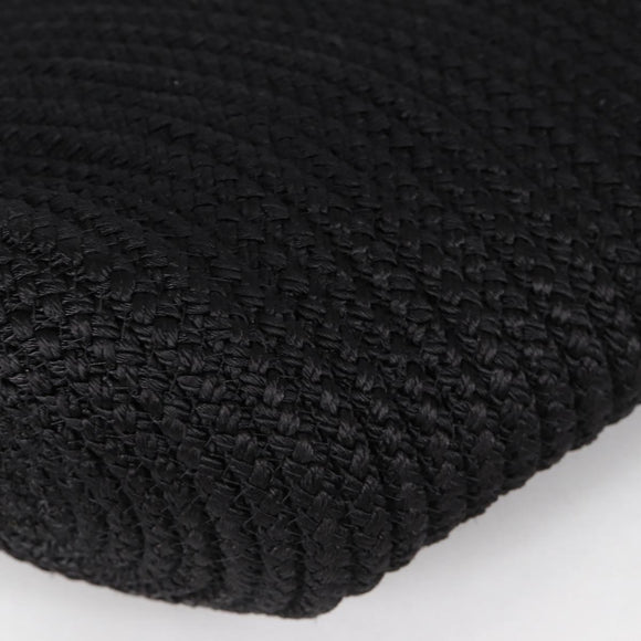 BALENCIAGA Ibiza Small Shoulder Bag Nylon Black Silver 695612 Auth ac3862M