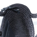 BALENCIAGA Ibiza Small Shoulder Bag Nylon Black Silver 695612 Auth ac3862M-21