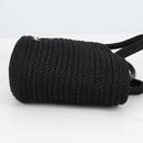 BALENCIAGA Ibiza Small Shoulder Bag Nylon Black Silver 695612 Auth ac3862M-4