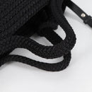 BALENCIAGA Ibiza Small Shoulder Bag Nylon Black Silver 695612 Auth ac3862M-7