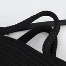 BALENCIAGA Ibiza Small Shoulder Bag Nylon Black Silver 695612 Auth ac3862M-14