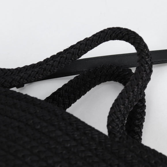 BALENCIAGA Ibiza Small Shoulder Bag Nylon Black Silver 695612 Auth ac3862M