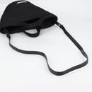 BALENCIAGA Ibiza Small Shoulder Bag Nylon Black Silver 695612 Auth ac3862M-8