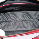 Gianni Versace Hand Bag Leather 2way Red Gold Auth ac3863-12