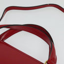 Gianni Versace Hand Bag Leather 2way Red Gold Auth ac3863-14