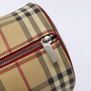 BURBERRY Nova Check Hand Bag PVC Beige Auth ac3864-10