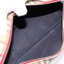 BURBERRY Nova Check Hand Bag PVC Beige Auth ac3864-11