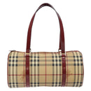 BURBERRY Nova Check Hand Bag PVC Beige Auth ac3864-13