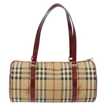BURBERRY Nova Check Hand Bag PVC Beige Auth ac3864 - 0