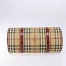BURBERRY Nova Check Hand Bag PVC Beige Auth ac3864-5