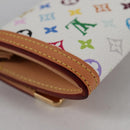 LOUIS VUITTON Multicolor Porte Monnaie Pla Coin Purse White M92657 Auth ac3869V-15