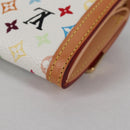 LOUIS VUITTON Multicolor Porte Monnaie Pla Coin Purse White M92657 Auth ac3869V-16