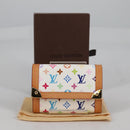 LOUIS VUITTON Multicolor Porte Monnaie Pla Coin Purse White M92657 Auth ac3869V-12