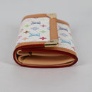 LOUIS VUITTON Multicolor Porte Monnaie Pla Coin Purse White M92657 Auth ac3869V-3