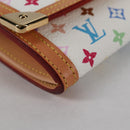 LOUIS VUITTON Multicolor Porte Monnaie Pla Coin Purse White M92657 Auth ac3869V-7