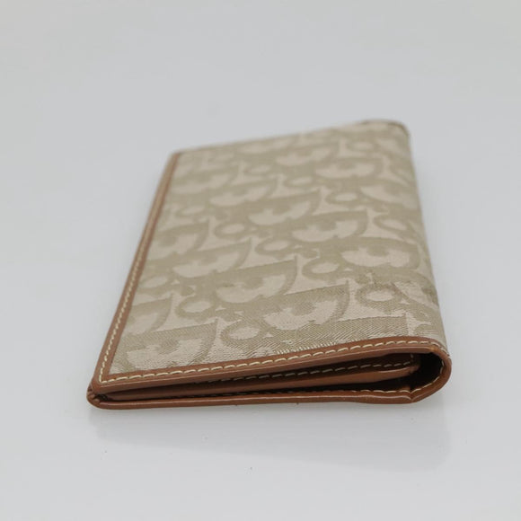 Christian Dior Trotter Canvas Long Wallet Green Auth ac3871