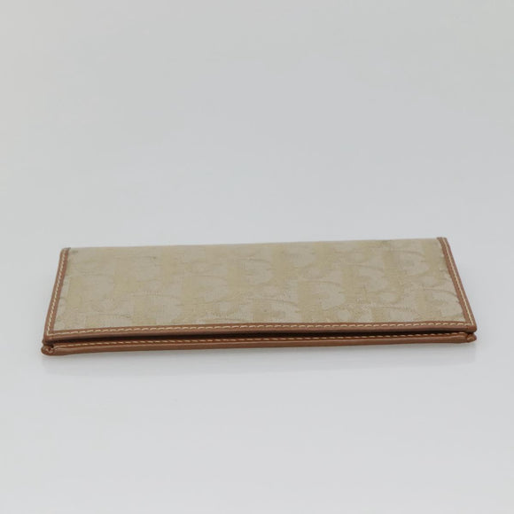 Christian Dior Trotter Canvas Long Wallet Green Auth ac3871