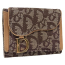 Christian Dior Trotter Canvas Wallet Black Auth ac3872-1