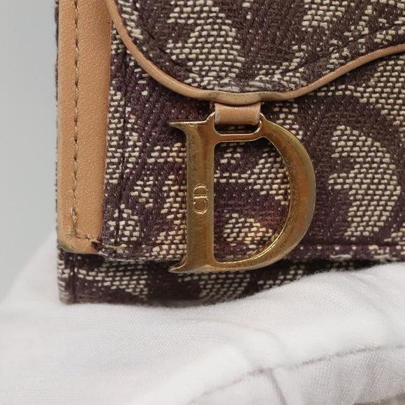 Christian Dior Trotter Canvas Wallet Black Auth ac3872
